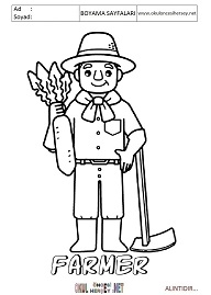 ingilizce boyama sayfaları